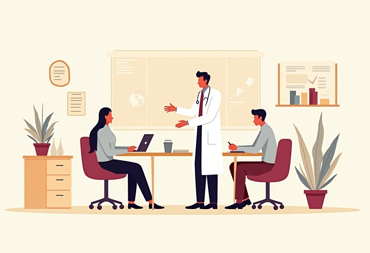 Doktor dan pesakit berbincang