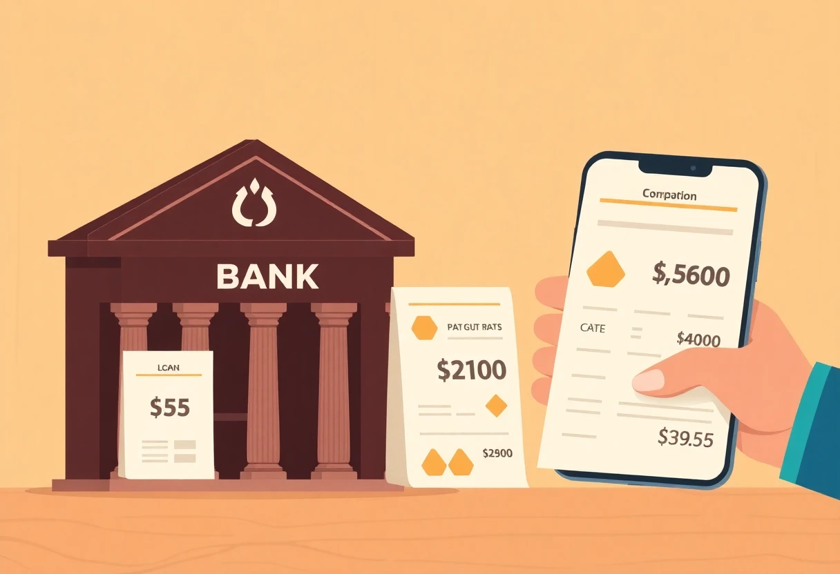 Bank building representing large loans