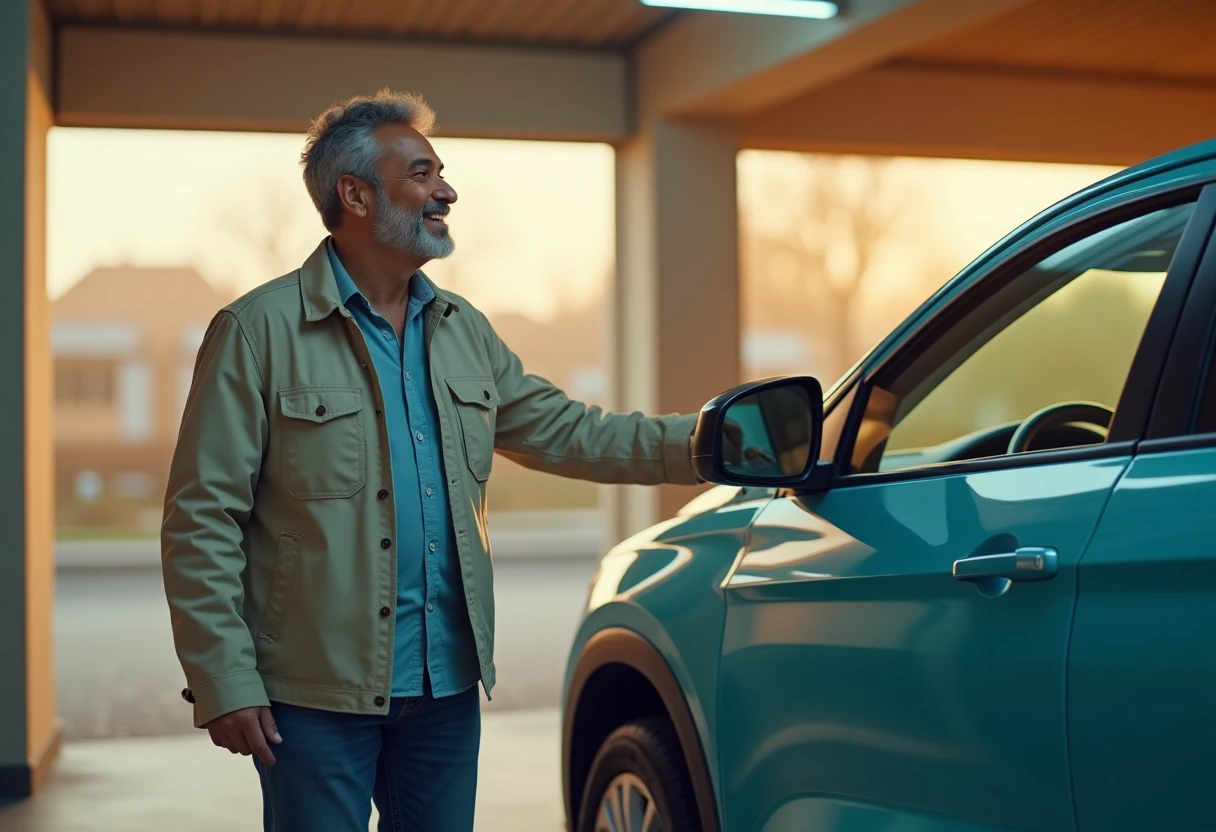 Motorista satisfeito com seguro auto