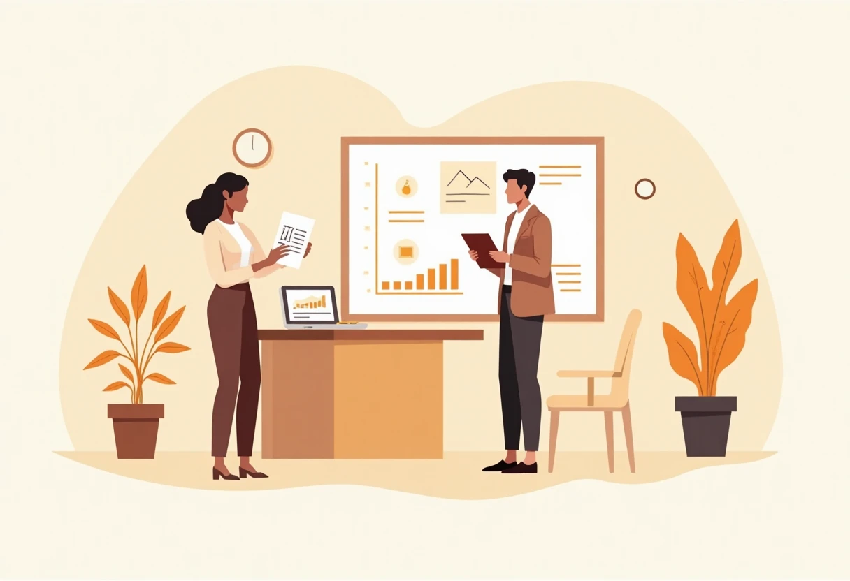 Professionnels examinant des documents
