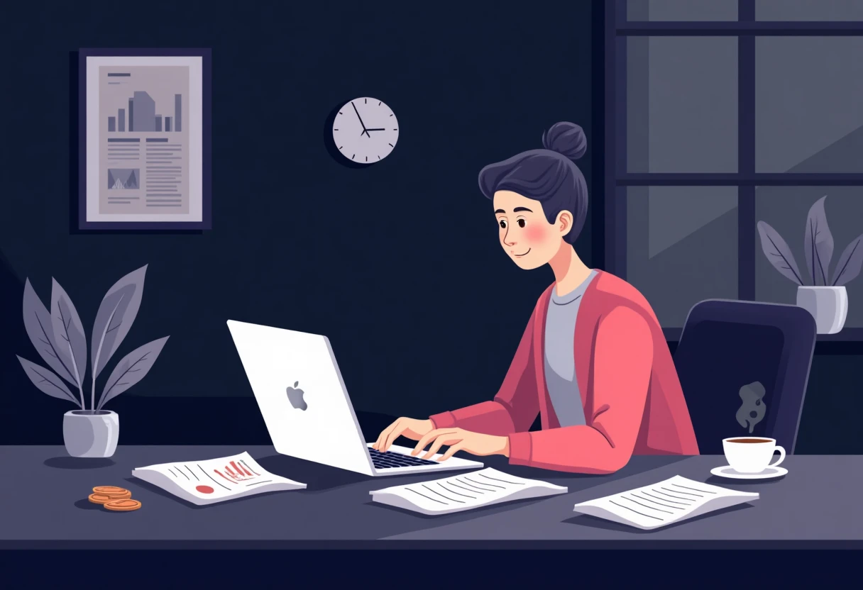 Freelancer revisando opciones de préstamo