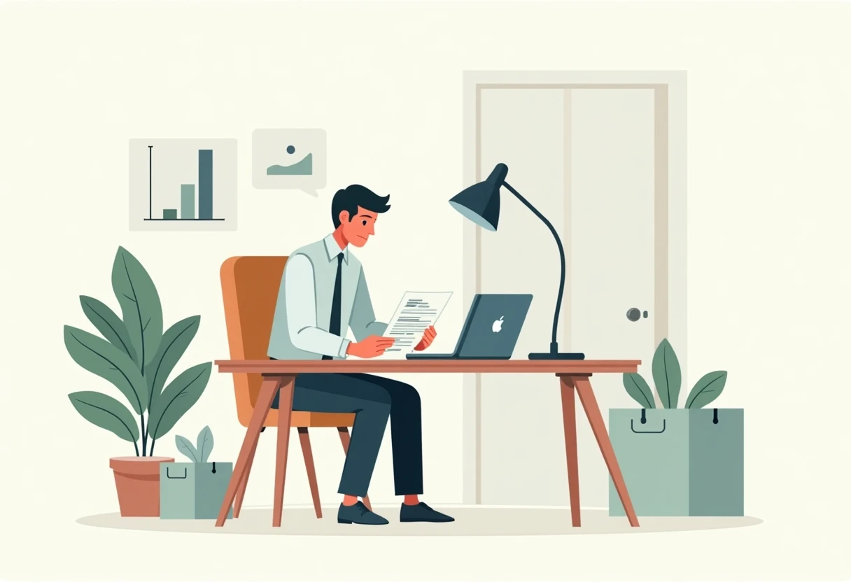 Person reviewing loan offers