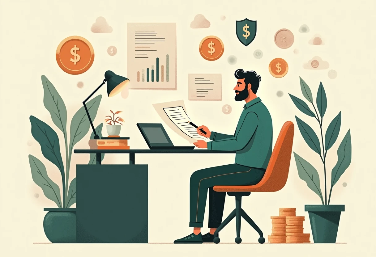 Freelancer comparando opciones de préstamos personales