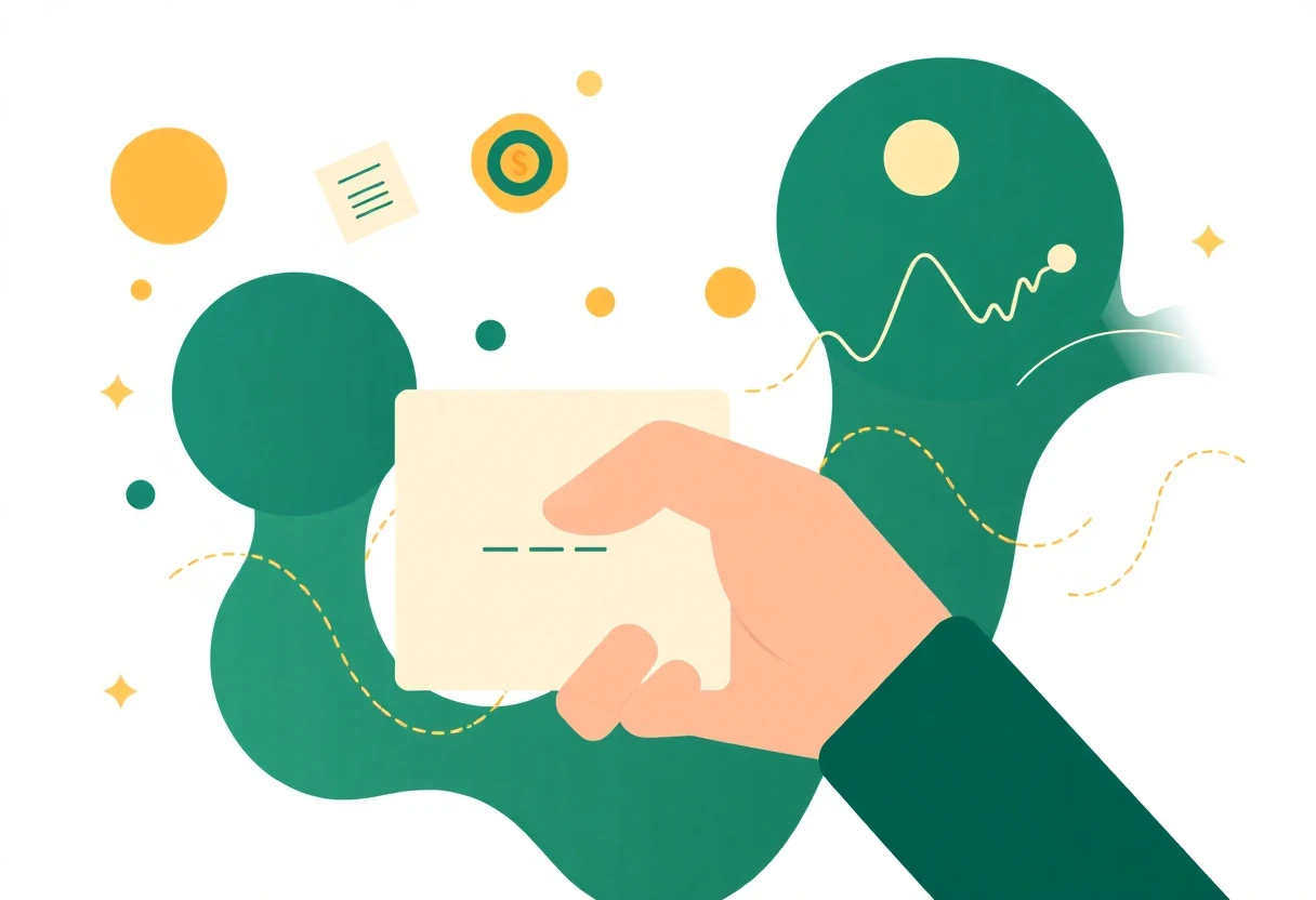 Digital loan approval process illustration
