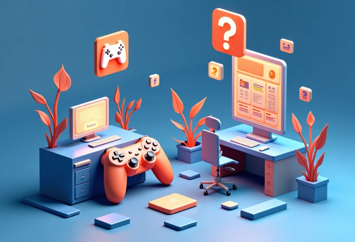 Abstract illustration of app icons