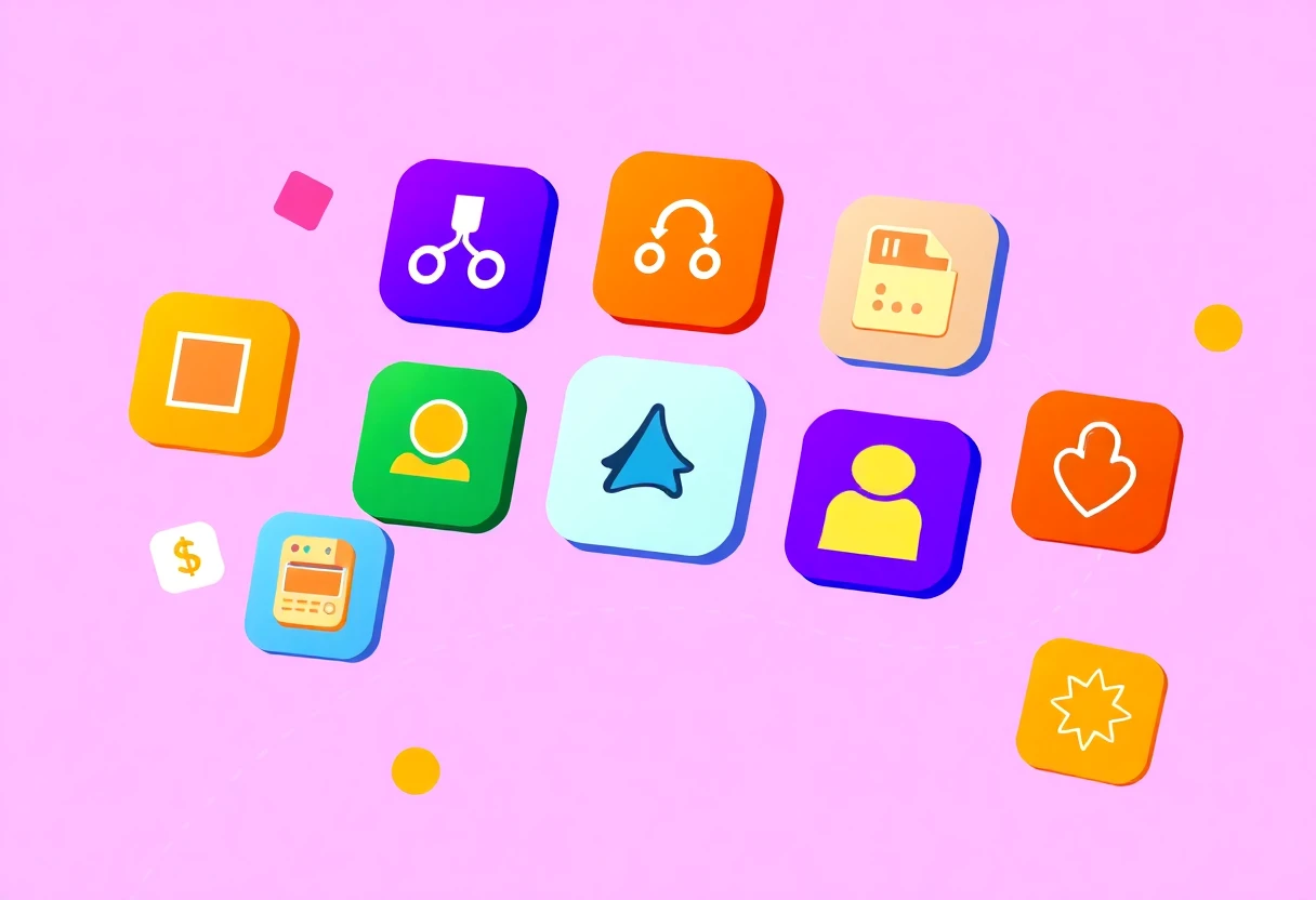 App grid with document icons