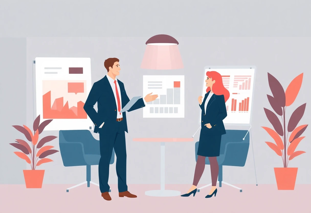 Professionnels discutant de gestion de projet