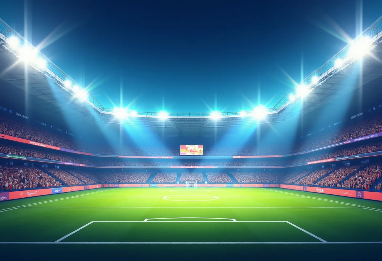 Estadio de fútbol vibrante