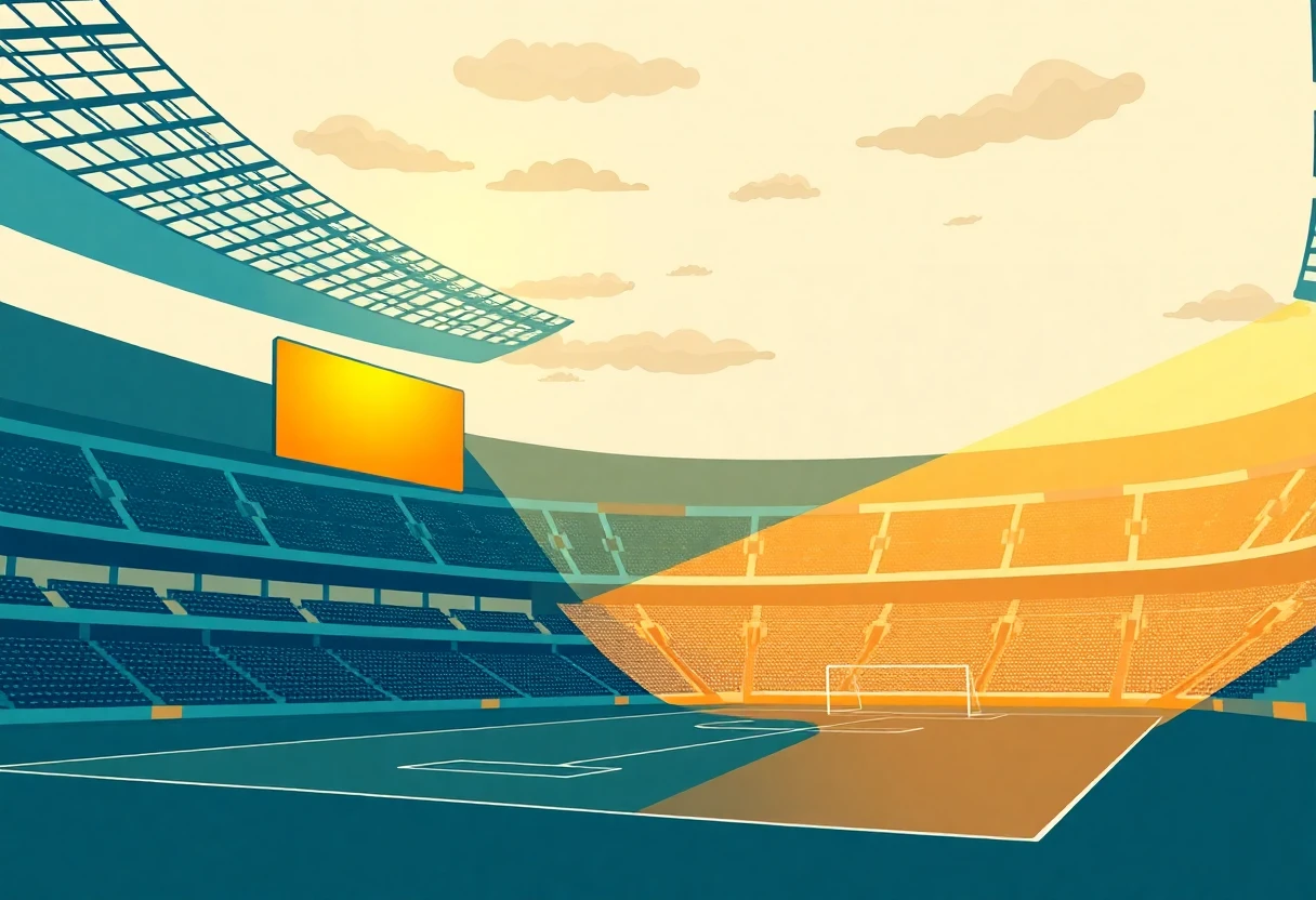 Stade de football pendant un match