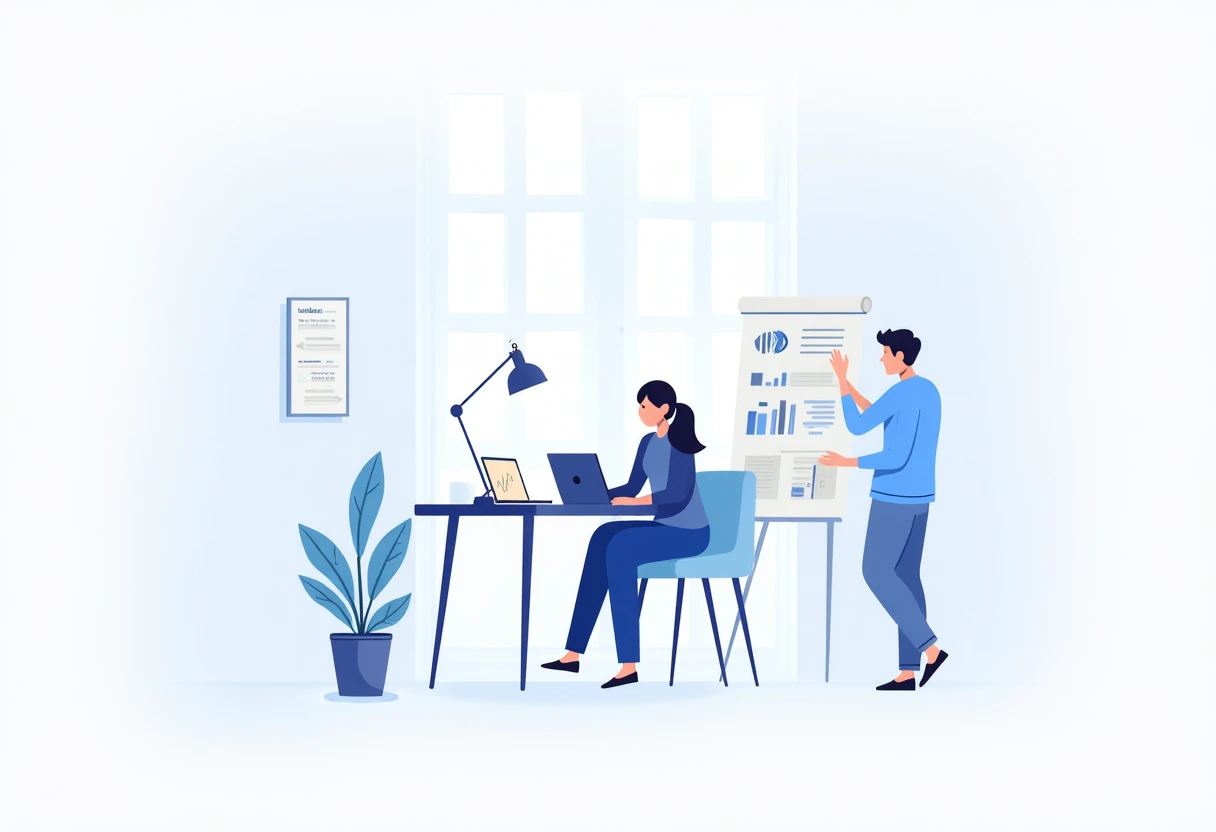 Remote work setup with modern design