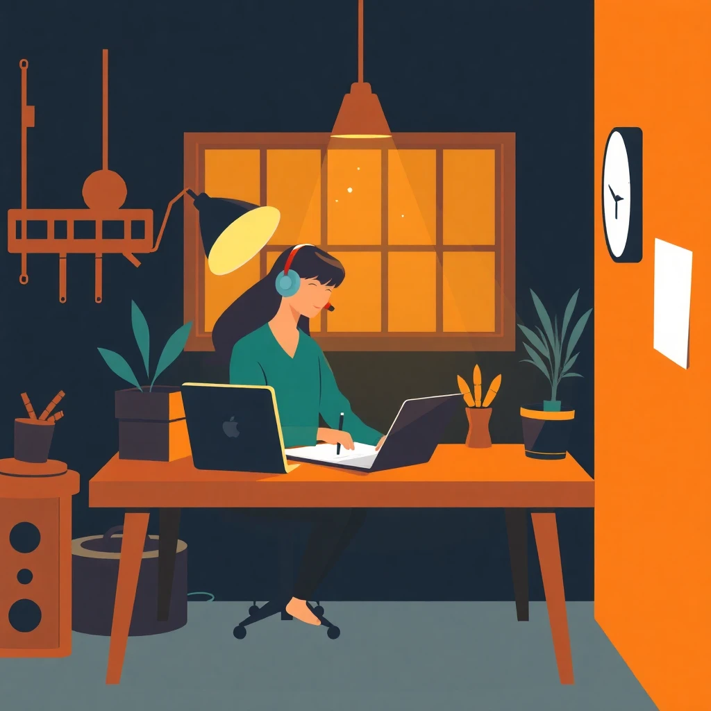 Home office setup for customer service