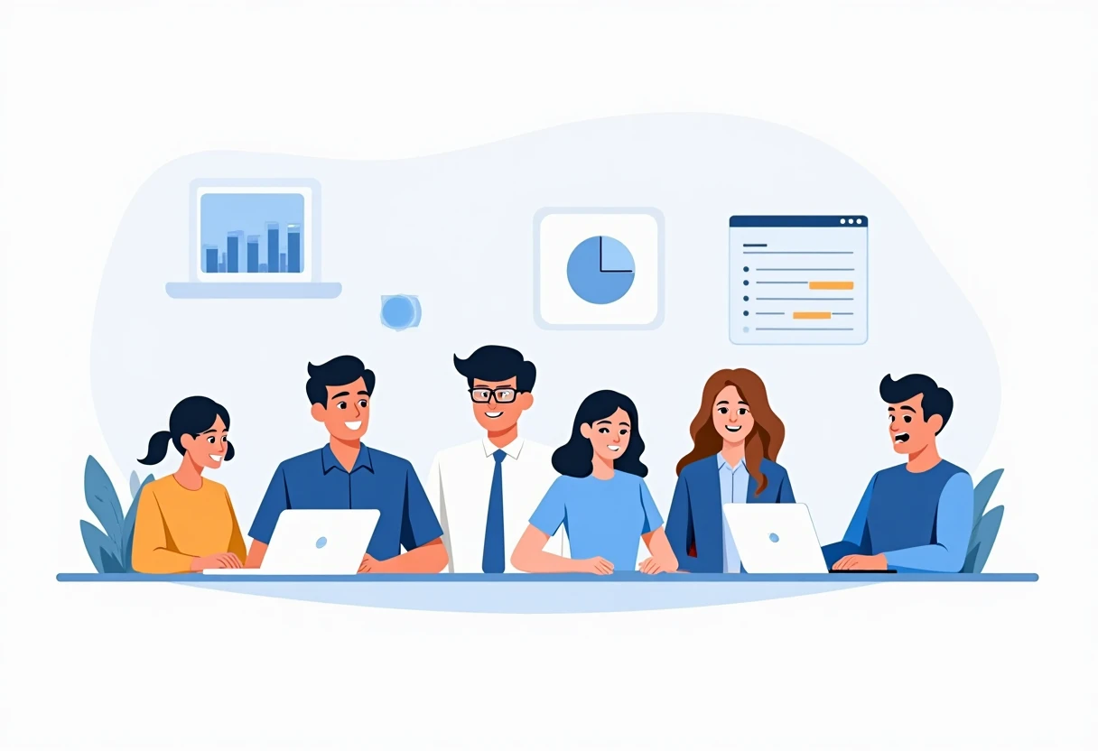 Remote team meeting