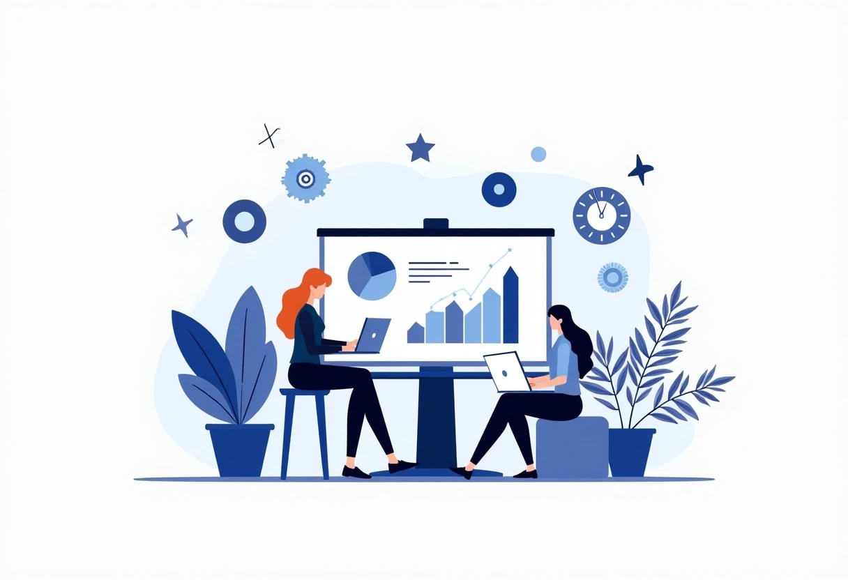 Data analyst working remotely