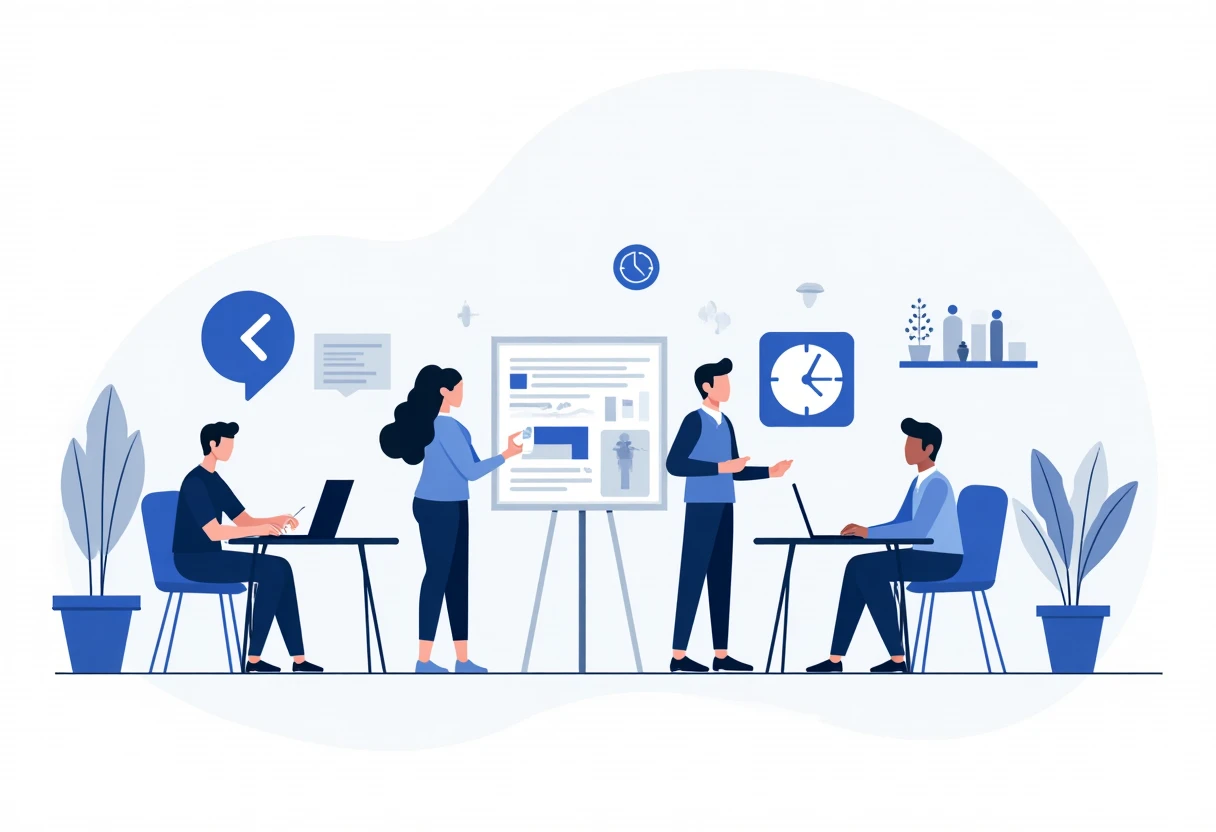 Abstract illustration of remote work flexibility