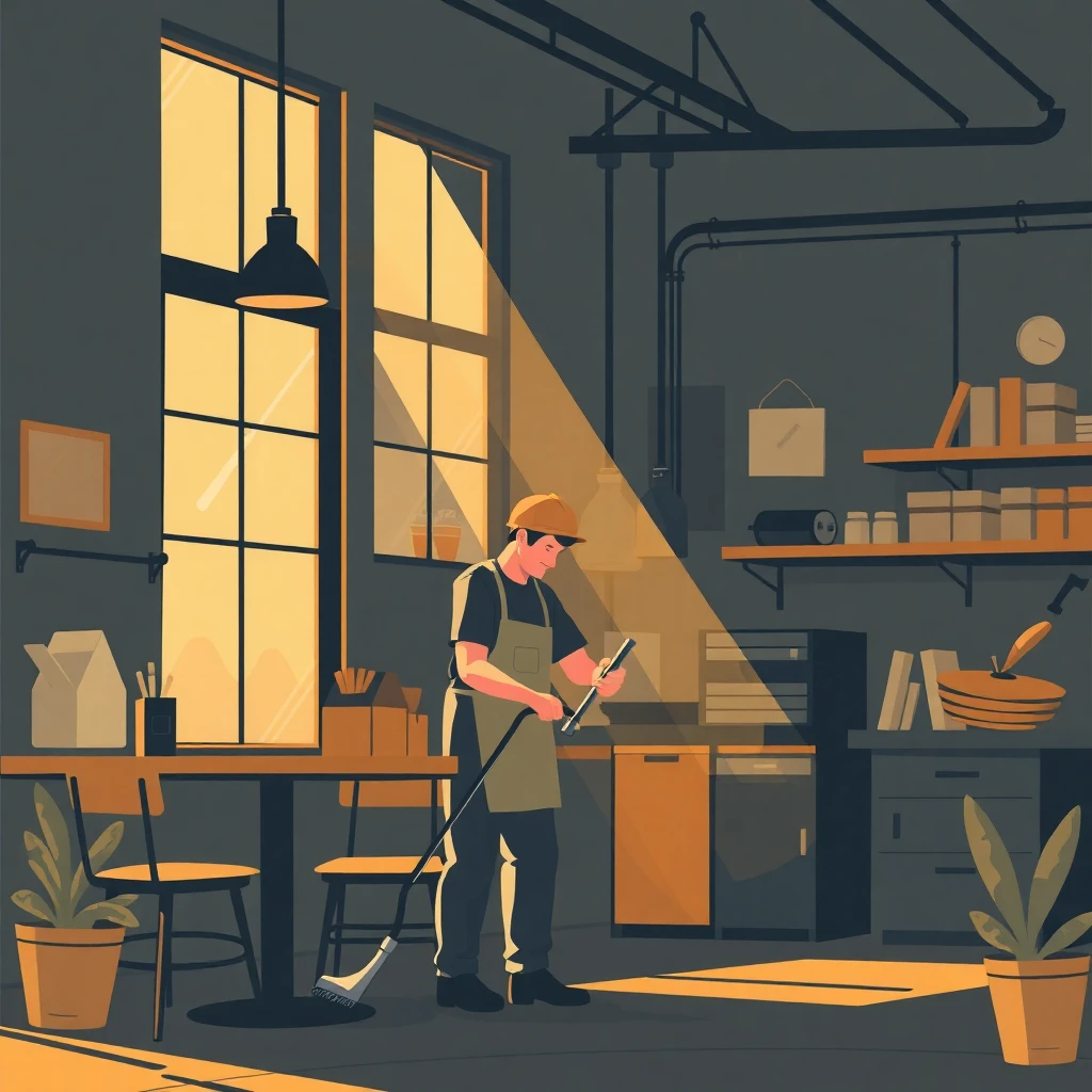 Part-time café cleaner
