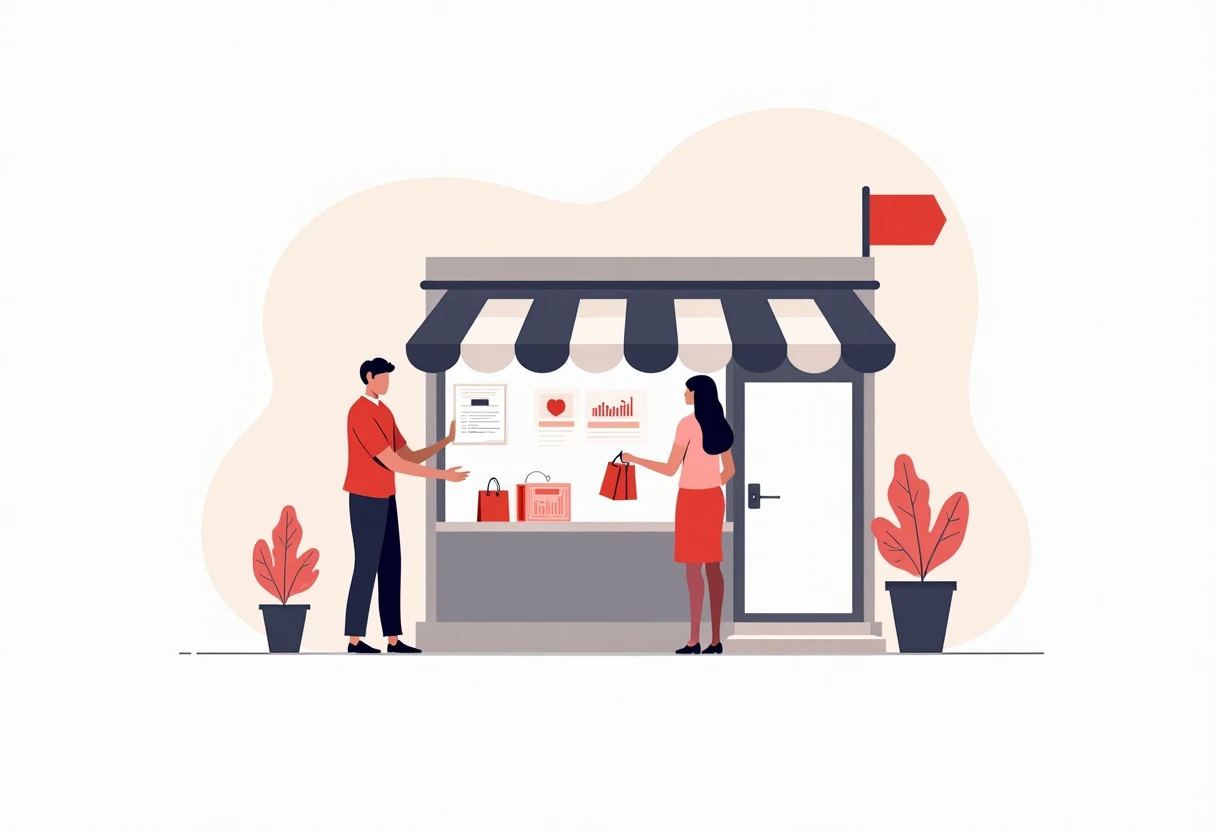 Engaged retail worker assisting a customer