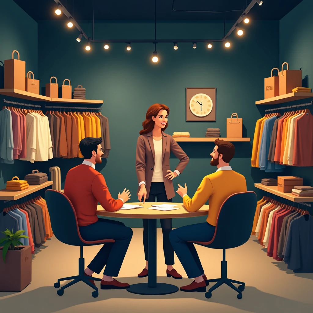 Retail team meeting