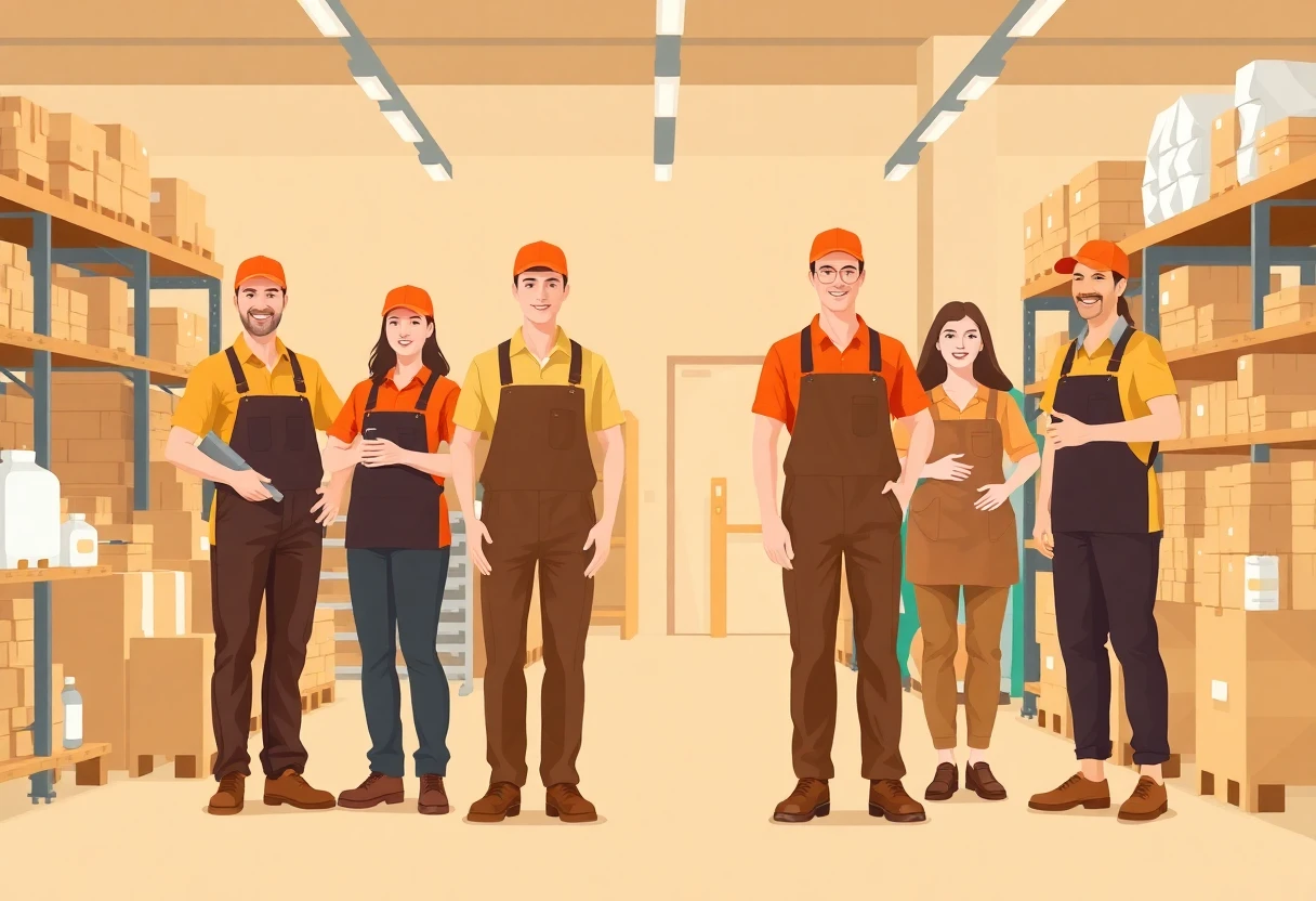 Retail staff assisting customers