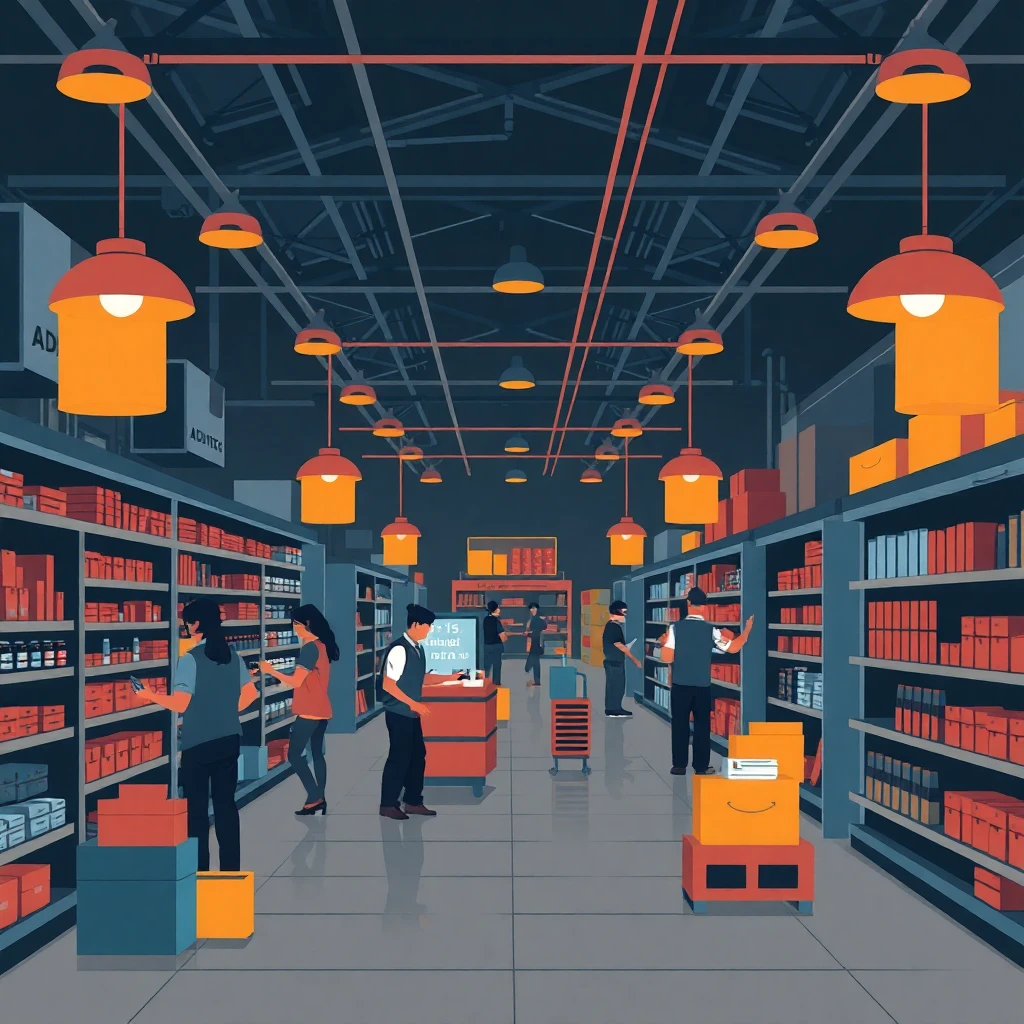 Retail workers on the sales floor