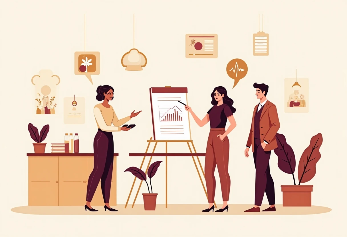 Retail employees assisting customers