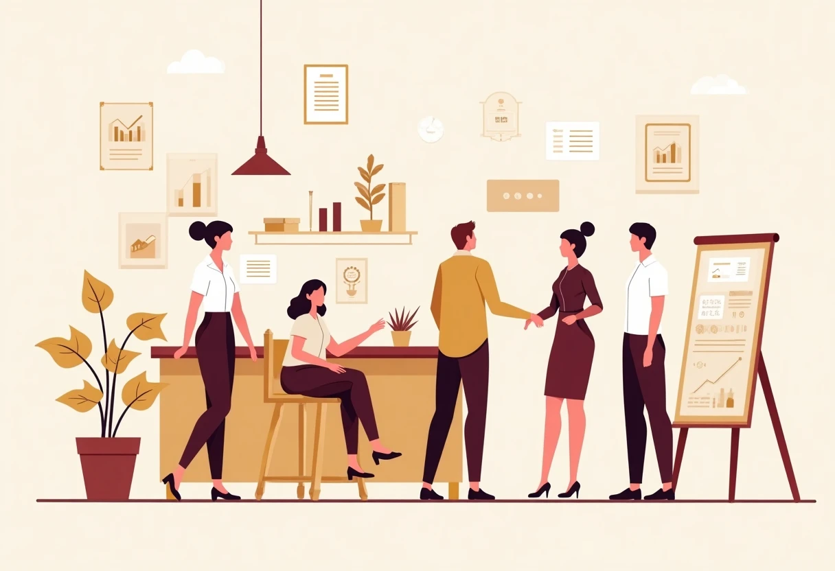 Retail employees in a relaxed setting