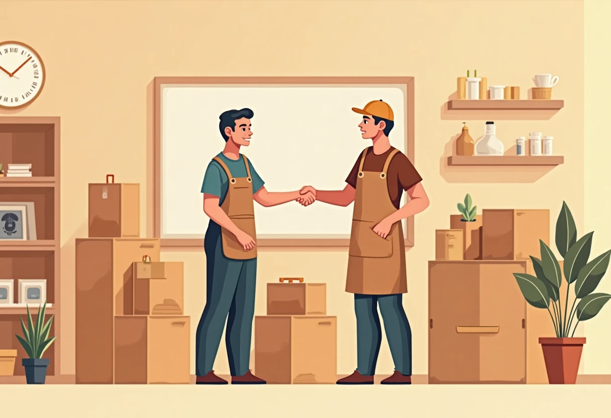 Retail workers organizing merchandise