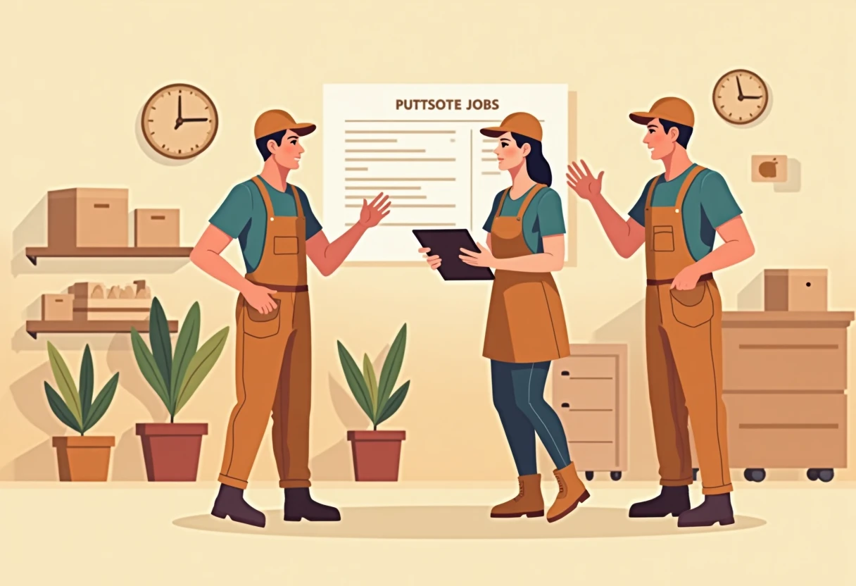 Retail manager with team