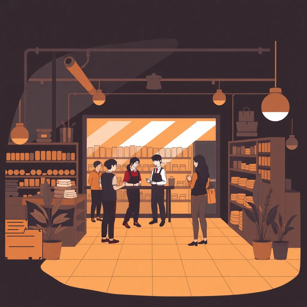 Retail team assisting customers