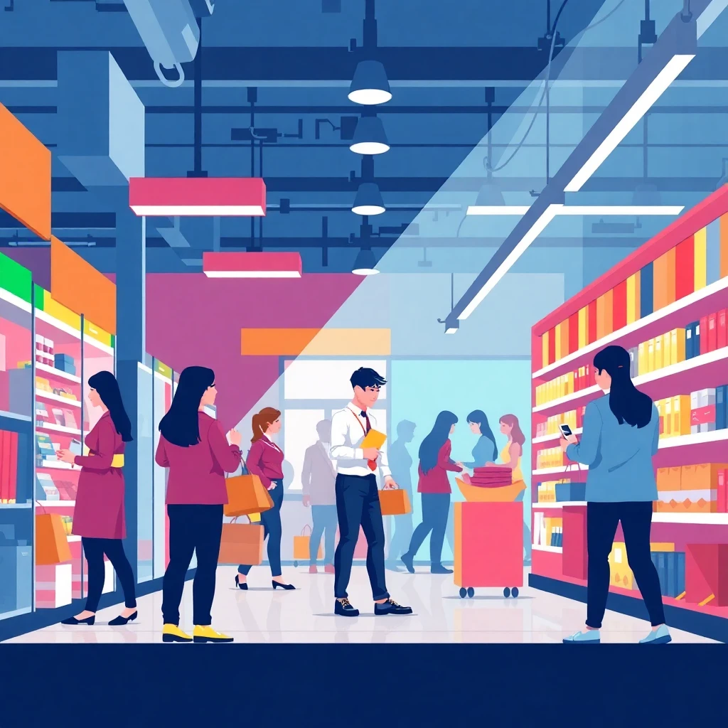 Busy retail environment