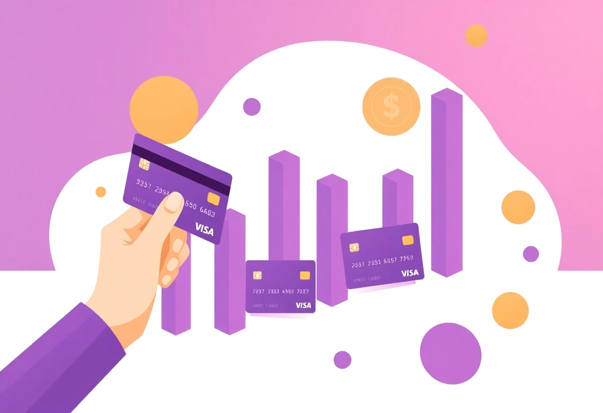 Credit card rewards concept