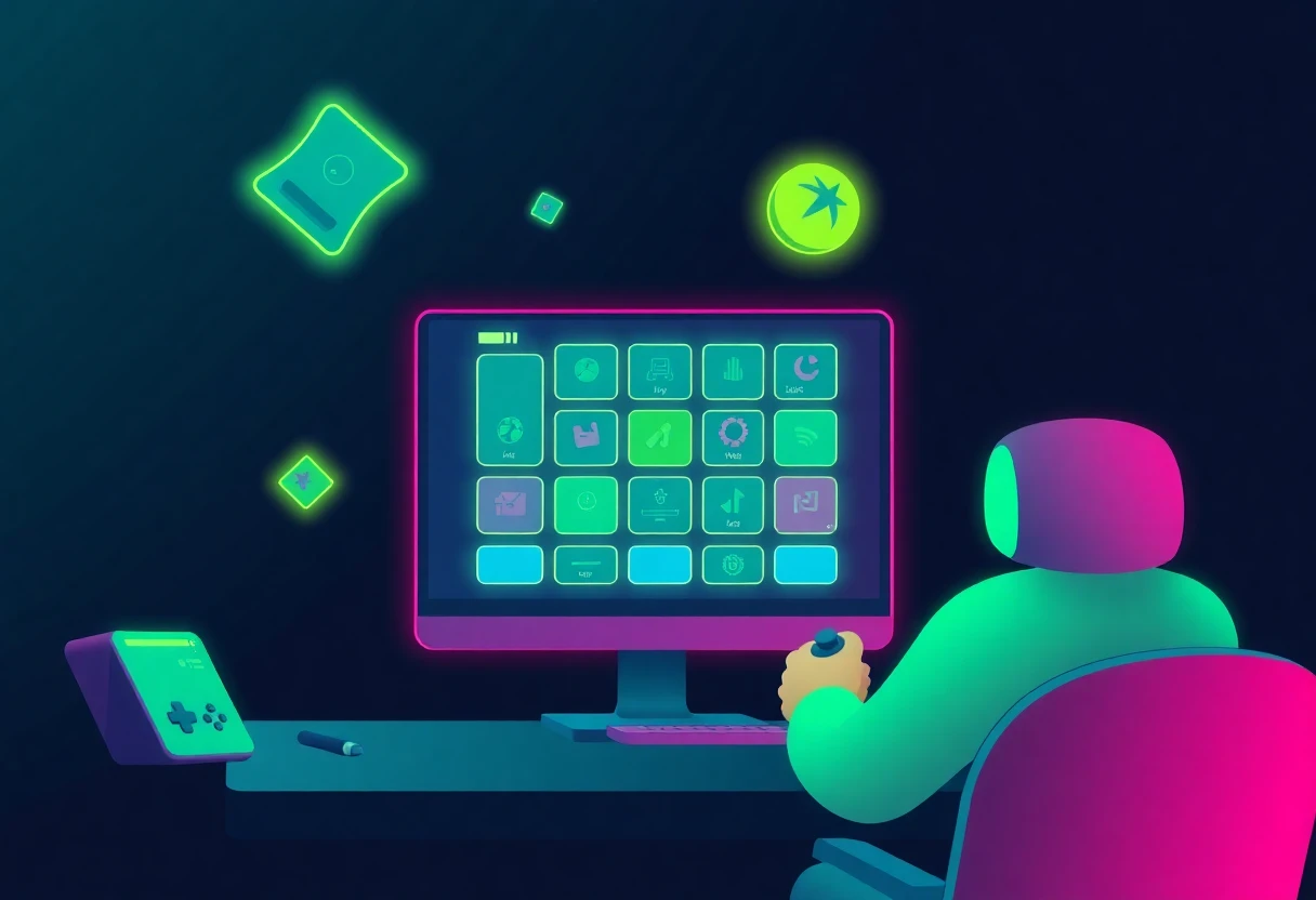 Dynamic app grid illustration