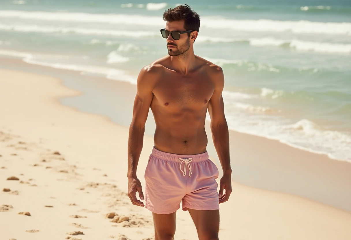 Trajes de baño para hombre en la playa