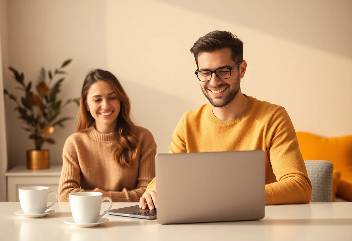Car loan comparison at a cozy desk