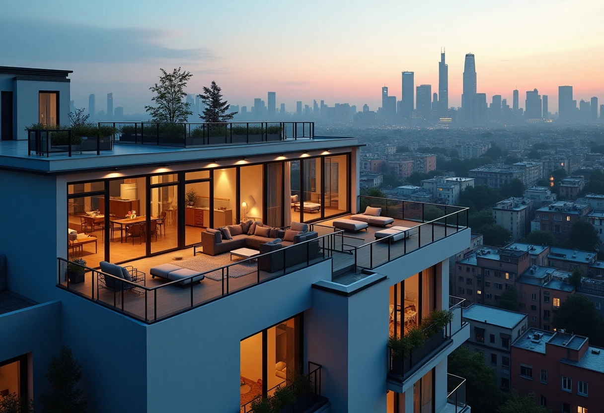 Urban apartment view in Saudi Arabia