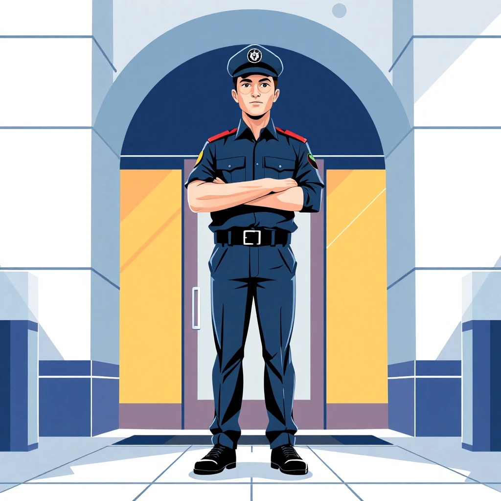 Security officer at work