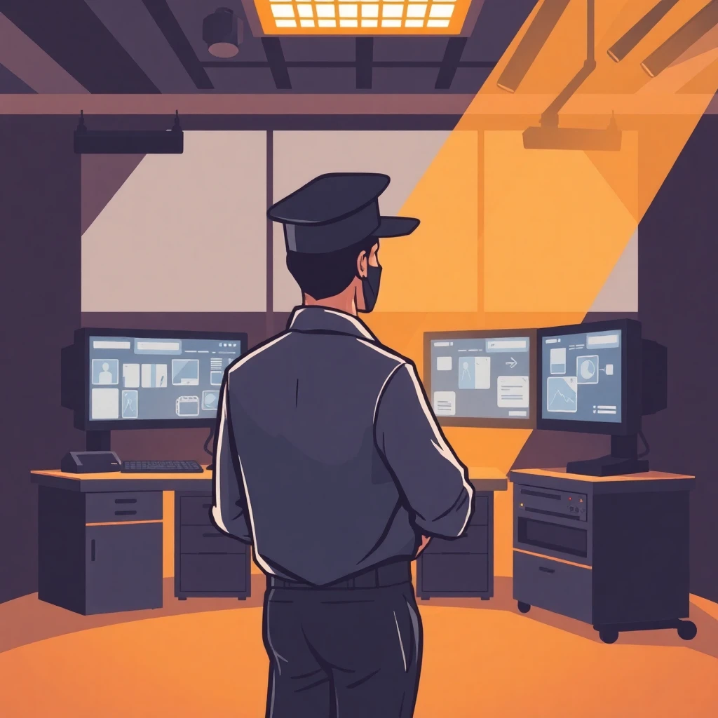 Security officer at work