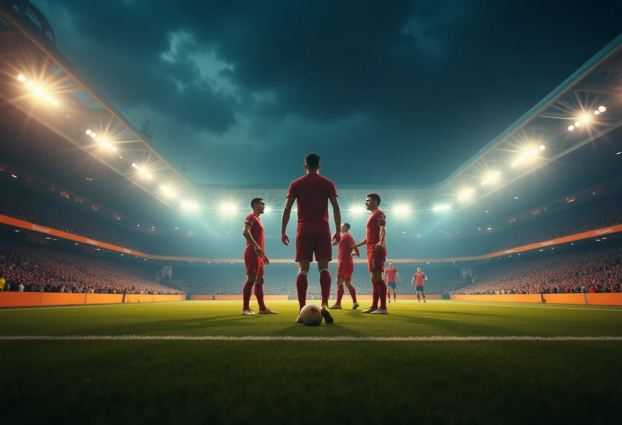 Intense football match