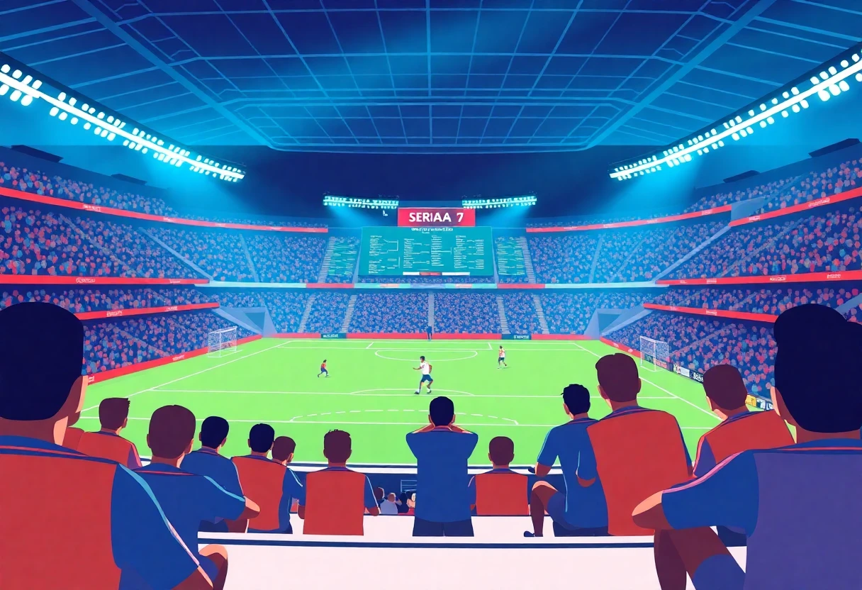 Fans enjoying a Serie A match
