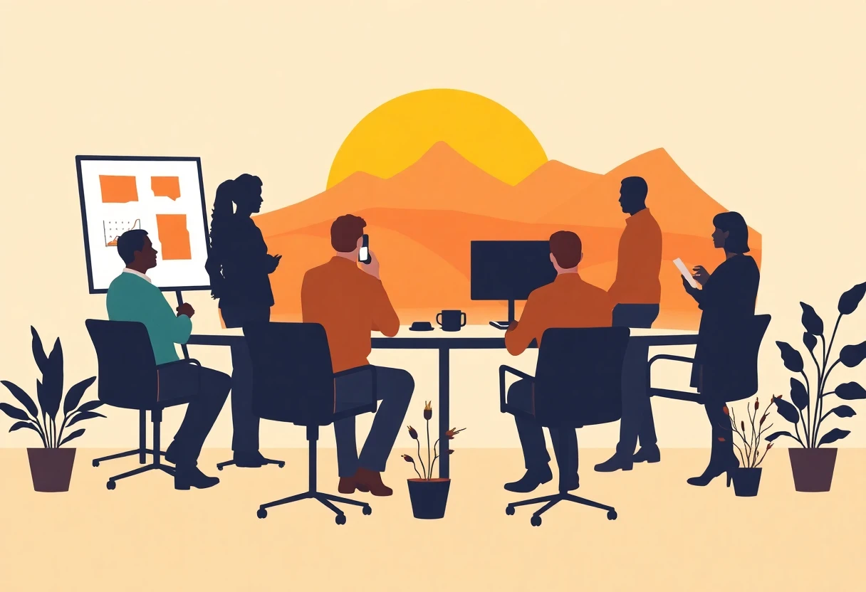 Discussion d'équipe en milieu de travail