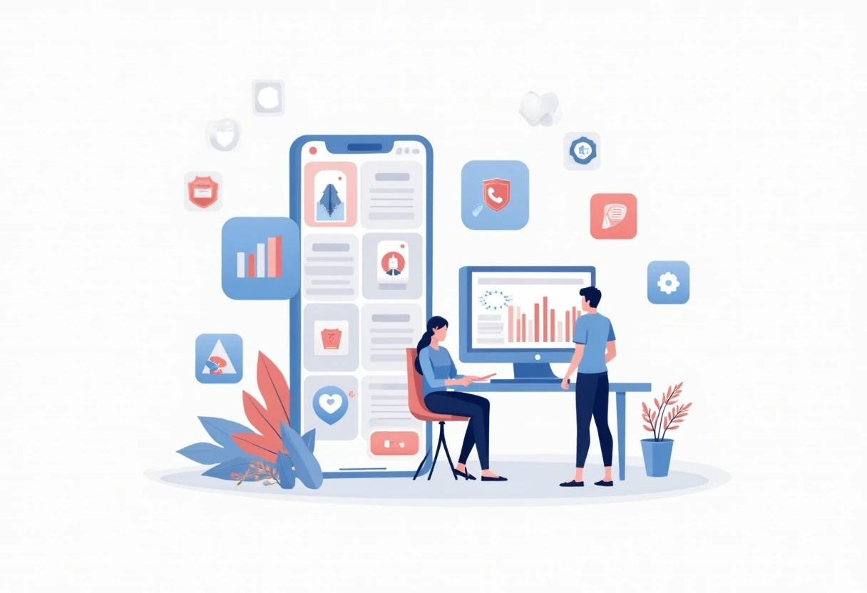Diverse shopping app icons