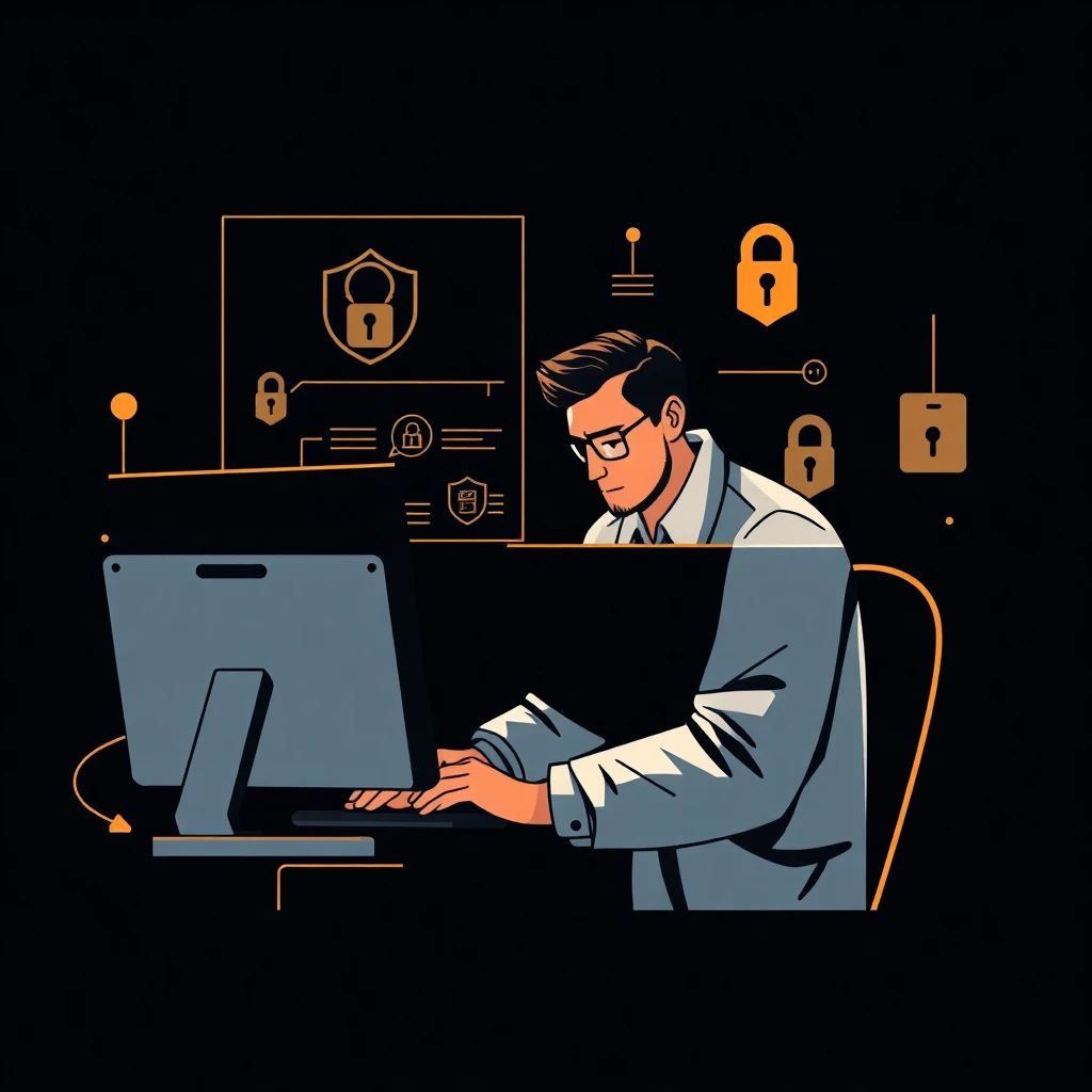 IT-Security-Experte bei der Arbeit