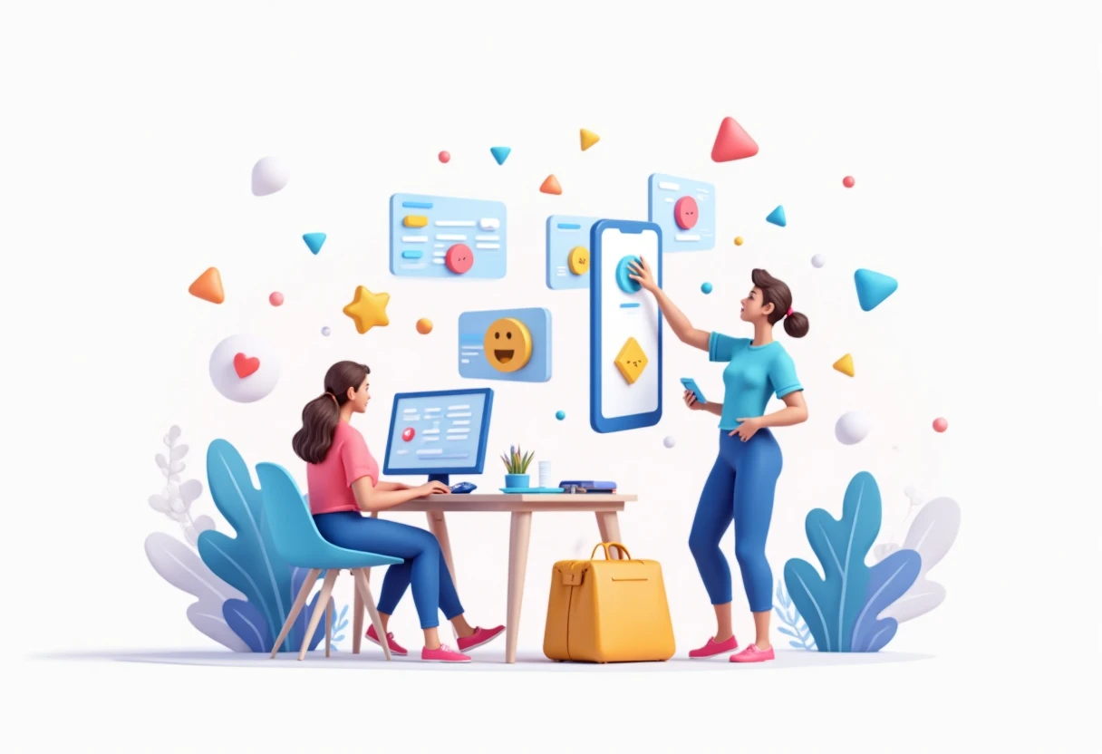 Budgeting apps abstract illustration