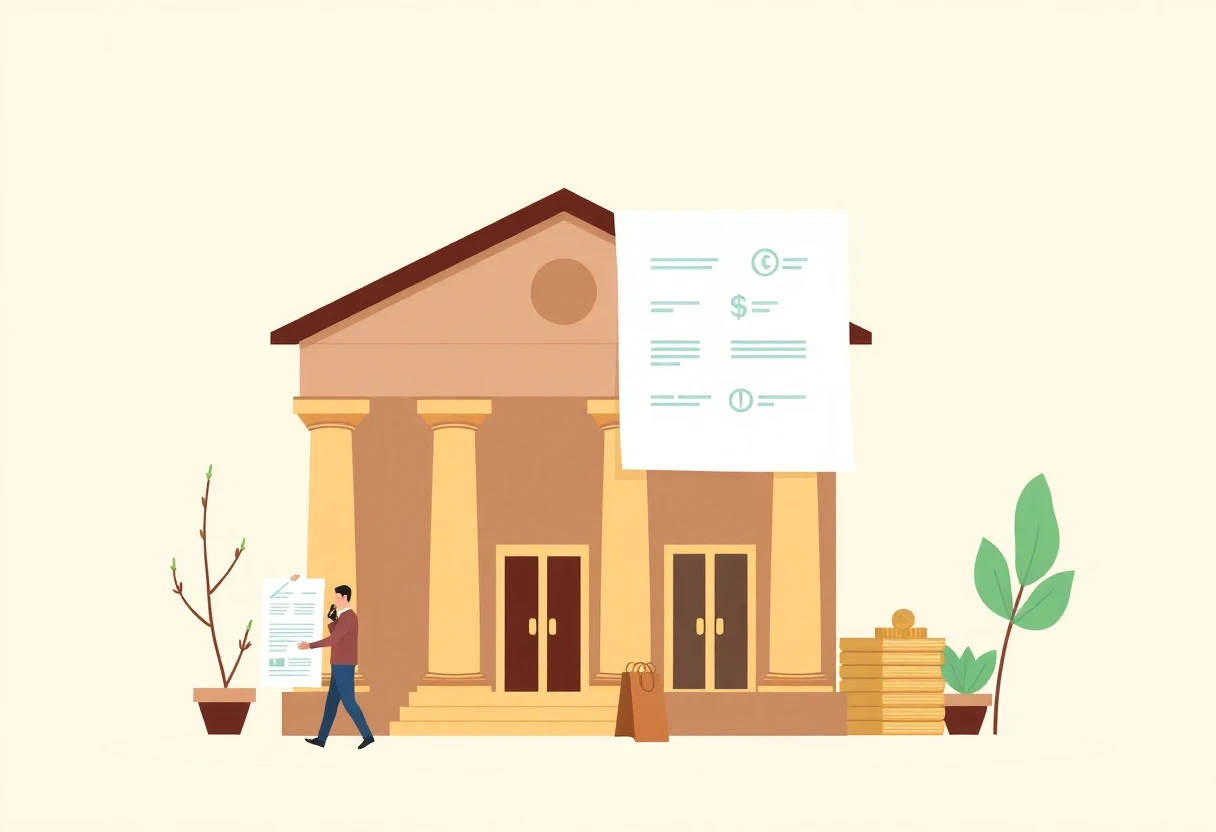 Bank building for premium loans