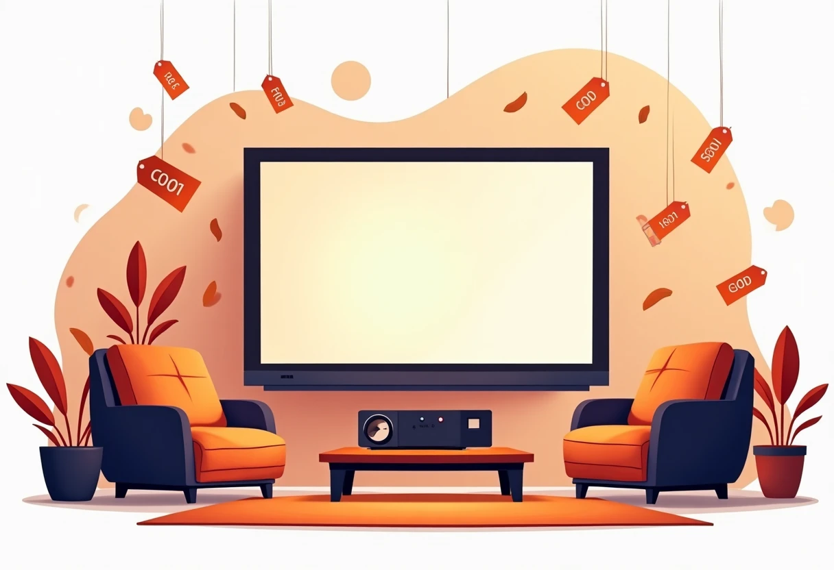 Home theater experience with smartphone projector