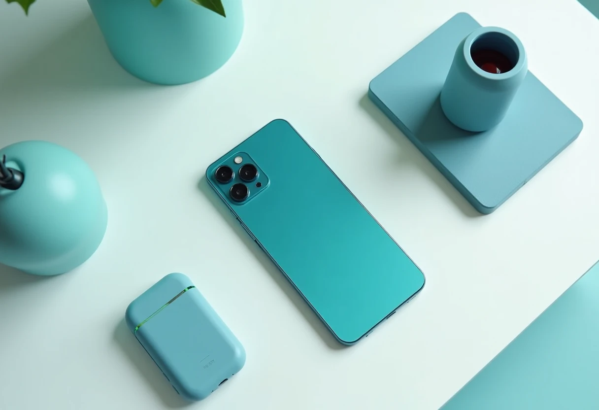Smartphone premium em ambiente sofisticado