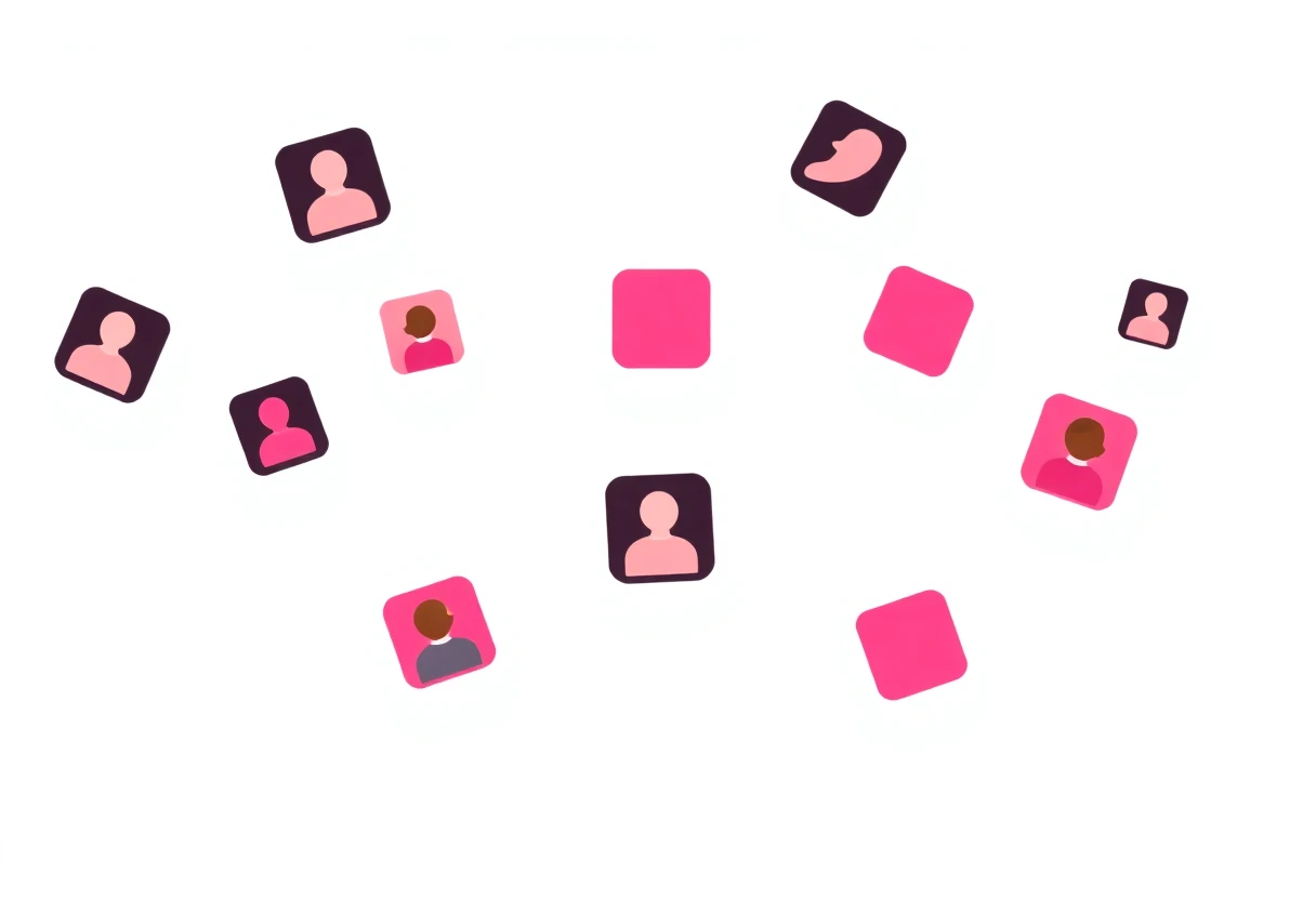 Visual representation of social app features