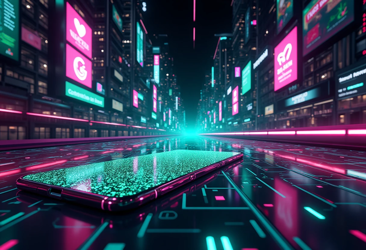 Cyberpunk themed social network