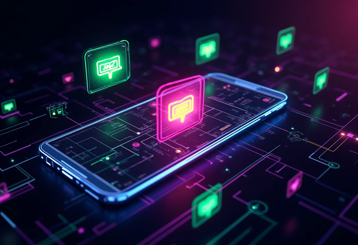 Secure messaging app concept