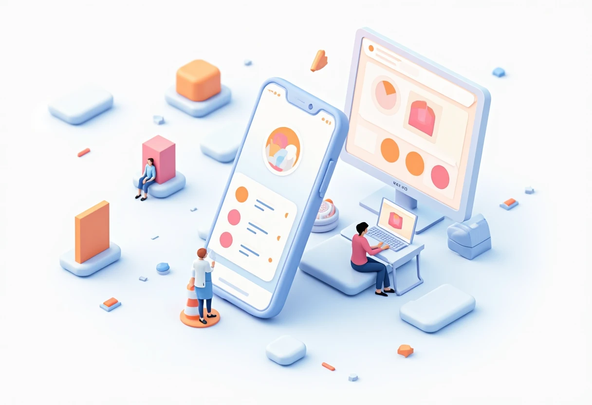 Abstract app grid illustration