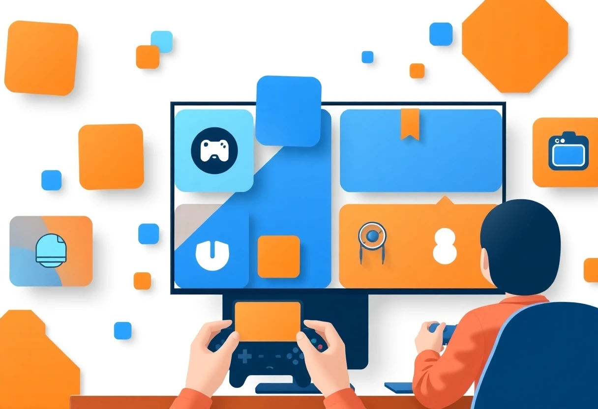 Colorful app tiles representing streaming apps